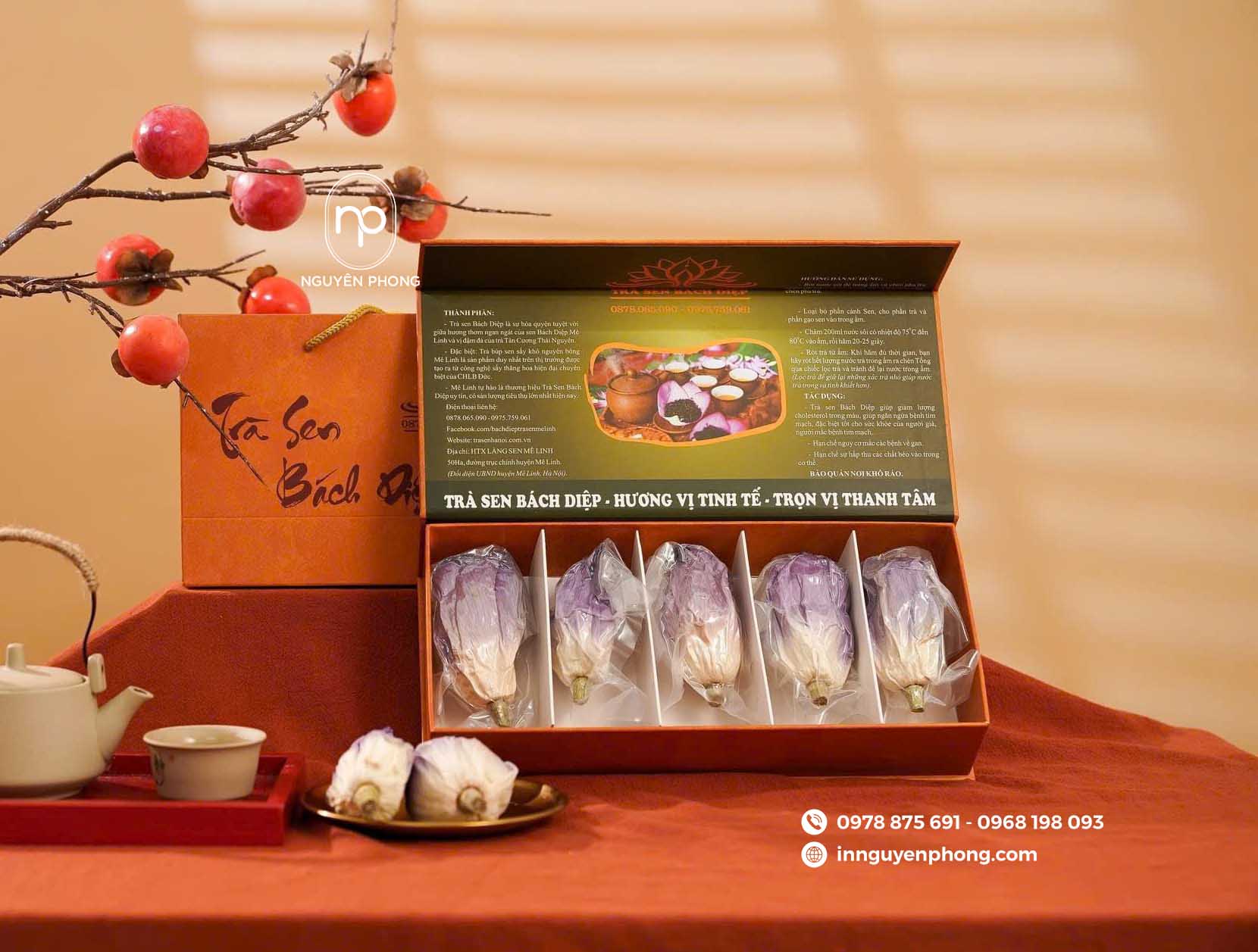 mẫu hộp nam châm đựng trà cao cấp